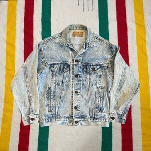 Vintage Levis‎ Jacket Mens S 507 Type-3 Denim Faded Distressed Stonewash 90s